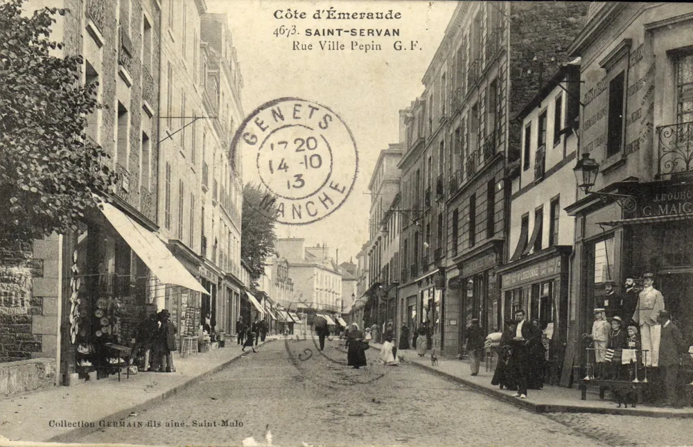 Saint-Servan — Rue Ville Pepin — G.F. (Collection GERMAIN eldest son, Saint-Malo) - Front