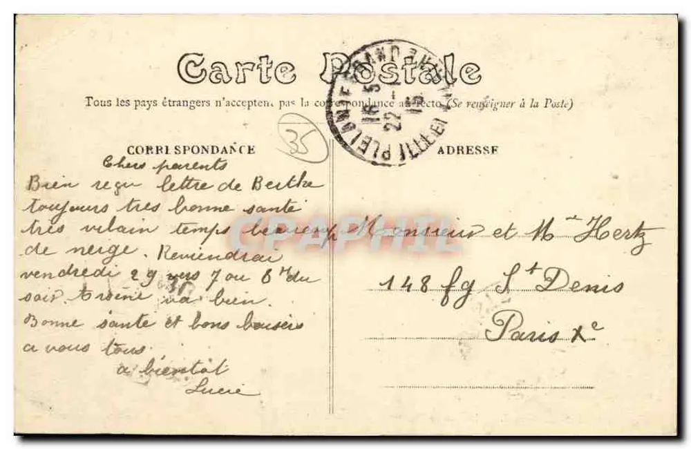 Piélan (I.-et-V.) — A Rue de Maxent — E. Mary-Roussellière édit., Rennes - Verso