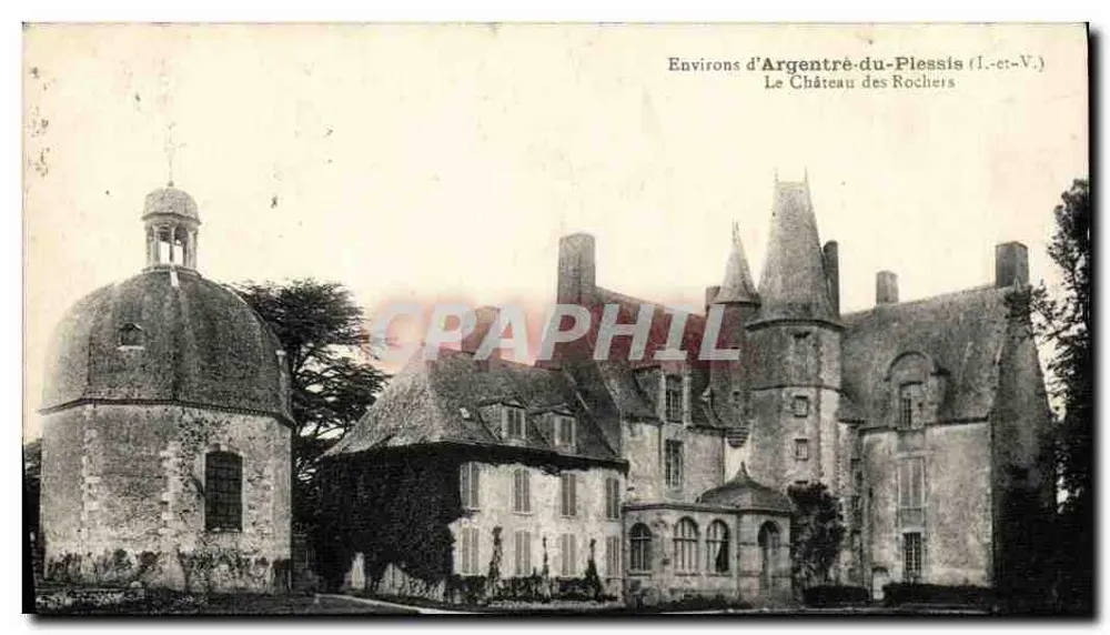 Environs d'Argentré-du-Plessis — Le Château des Rochers — éditeur : Un Phot. Hébert & Cie, Toulouse - Recto
