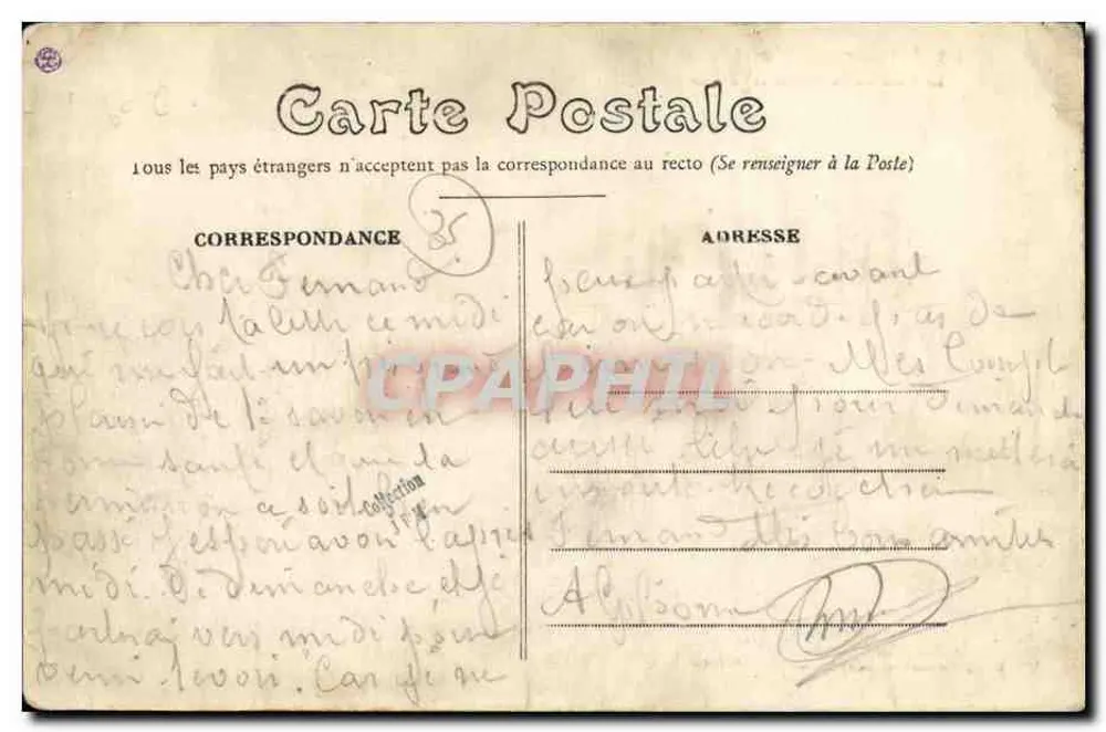 Argentré-du-Plessis — Le Château du Plessis et l'entrée — H. Bays, Tours, édit. n°3319 - Verso