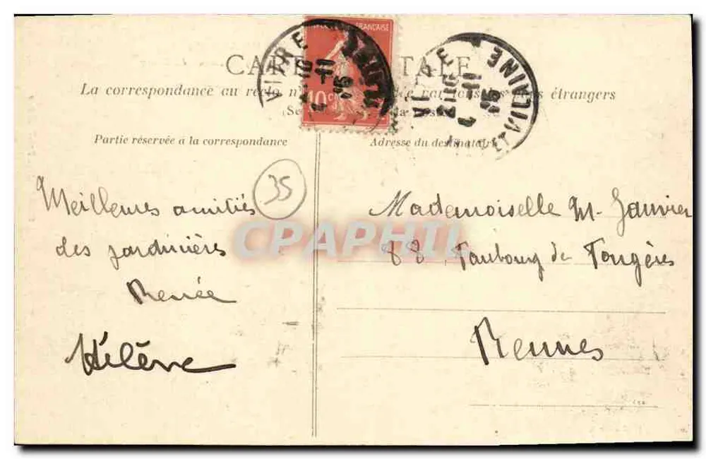 Balazé (Ille-et-Vilaine) — Entrada do Bourg — Coleção A. Dechelette, Rennes - Verso