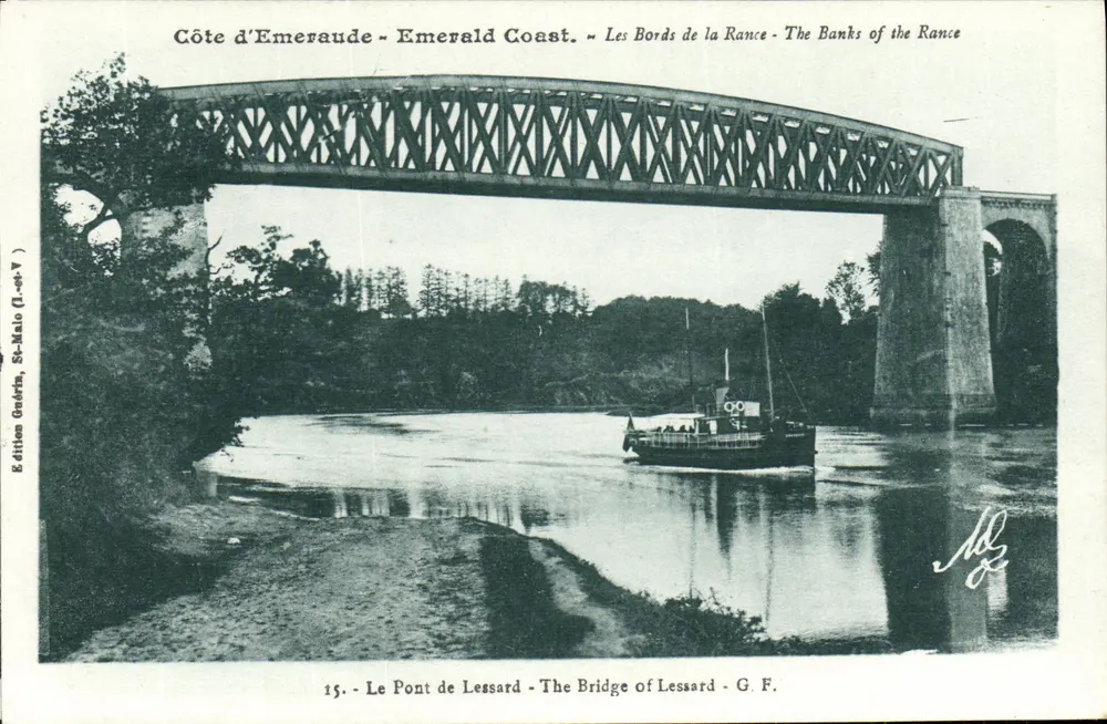 Der Lessard-Brücke — Die metallene Brücke über die Rance bei Lessard — Éditions G. F. — n°15 - Vorderseite