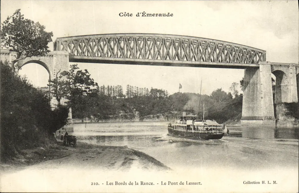 Küste von Émeraude — Ufer der Rance — Brücke von Lessart — Sammlung H. L. M. - Vorderseite
