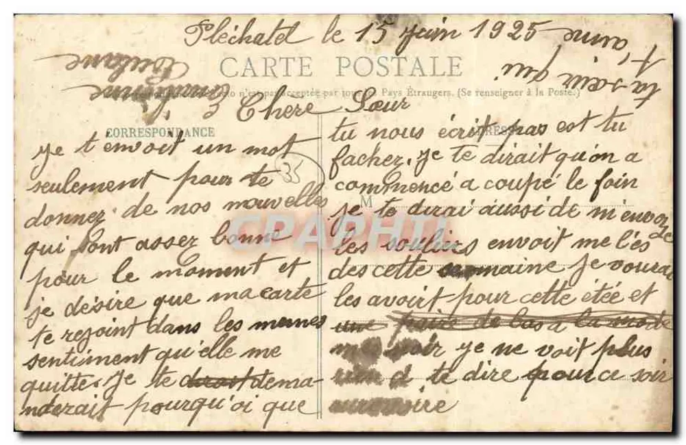 Ufer der Vilaine — Mühle von la Molière — Sammlung Lacroix, Châteaubriant - Rückseite