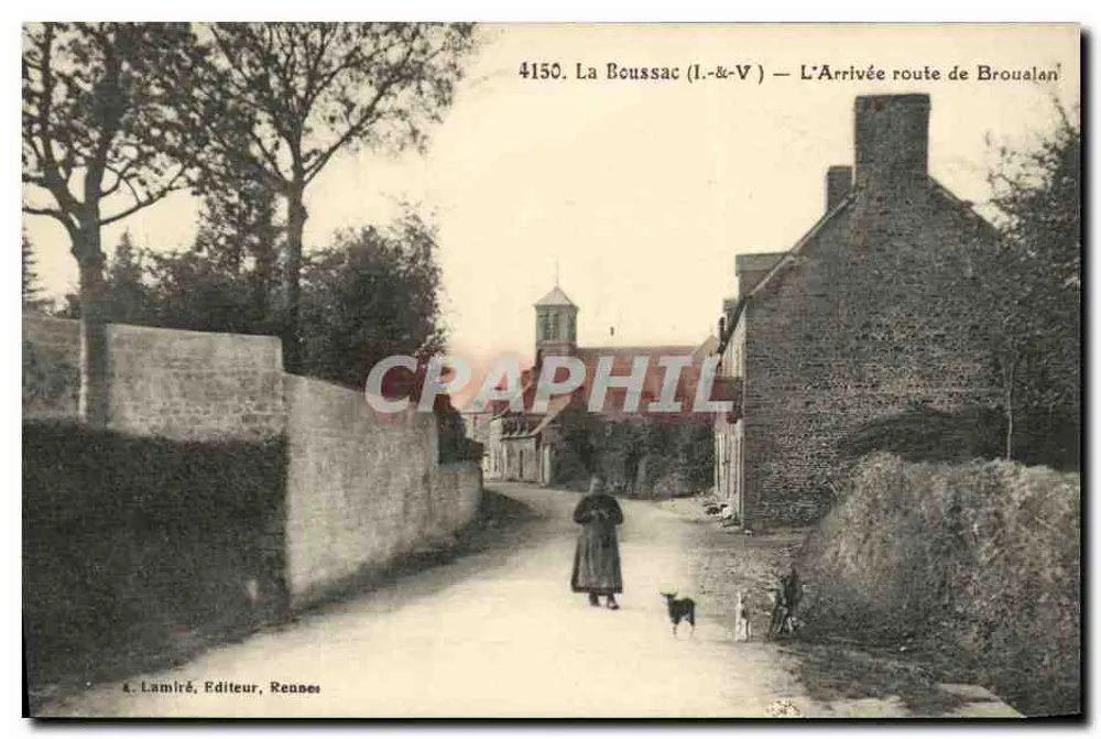 La Boussac (L.-&-V) — A Chegada na Rota de Broualan' — a. Lamiré, Editor, Rennes - Frente