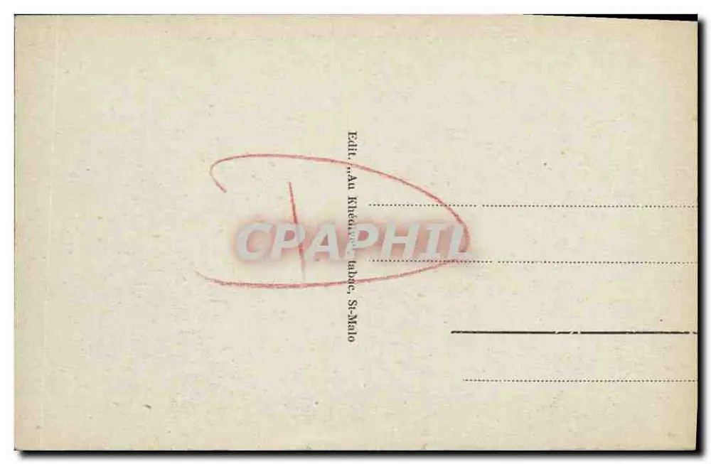 Cancale - Die Pointe du Hock und das Hotel Duguesclin — Verlag Au Kiéan, St-Malo, Nr. 5 - Rückseite