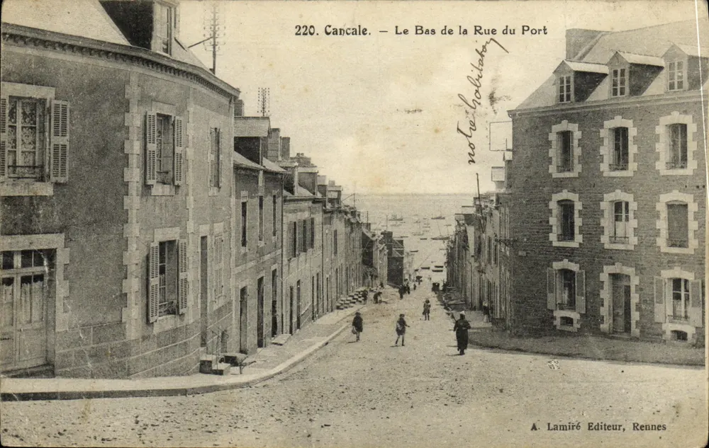 Cancale — Le Bas de la Rue du Port — A. Lamiré Editeur, Rennes - Voorkant