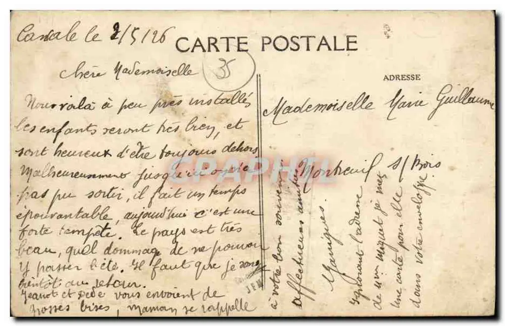 Cancale — Le Bas de la Rue du Port — A. Lamiré Editeur, Rennes - Achterkant