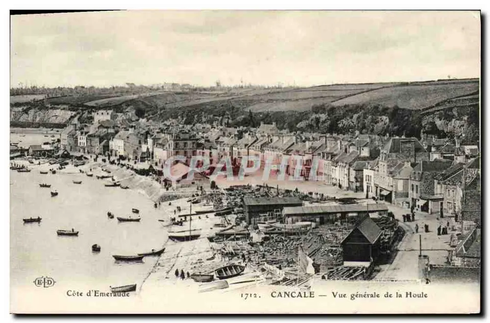 Cancale — Vista geral da Houle — Editor E.D. n°1712 - Frente