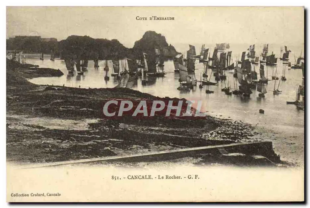 Costa da Esmeralda — Le Rocher — G.F. — Coleção Crolard, Cancale - Frente