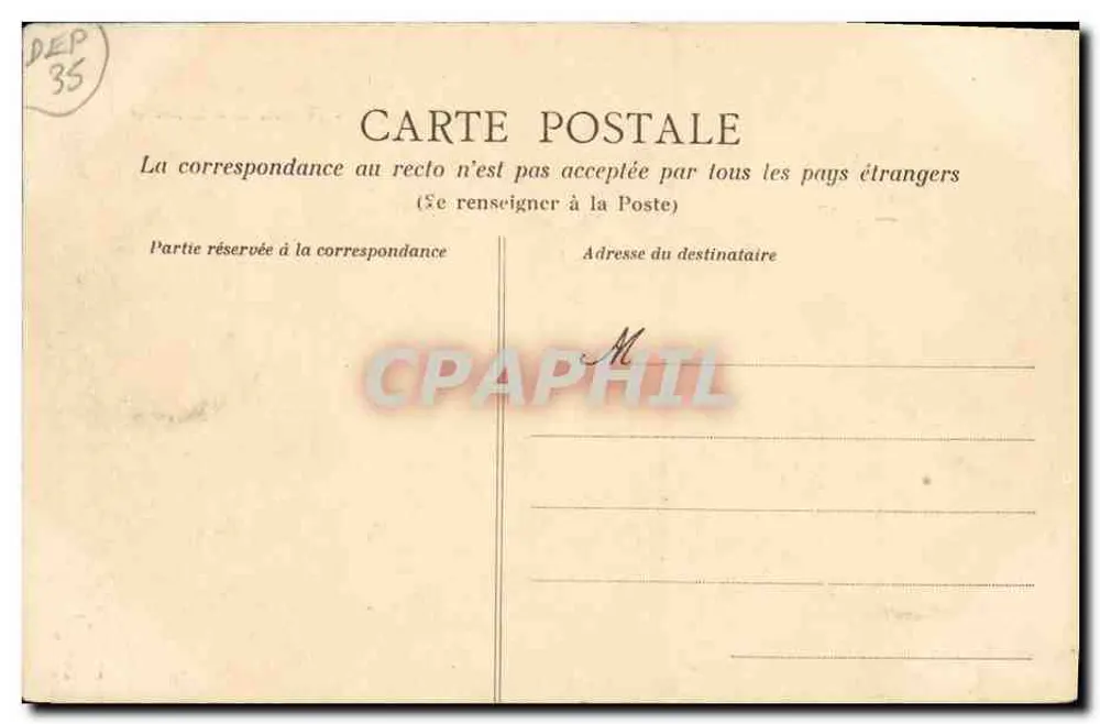 Côte d'Émeraude - Cancale - As Falésias e o Rocha — R.I.M. n° 546 - Verso