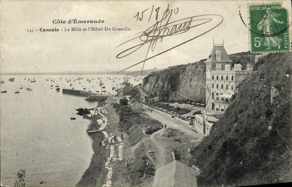 Côte d'Émeraude — Cancale — Der Môle und das Hotel Du Guesclin — H. Le Mallet, Verlag - Vorderseite