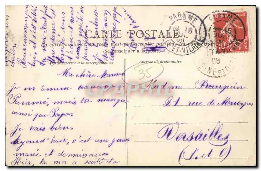 Cancale - Het hermonteren van de netten — Kust van Esmeralda, uitgever HLM, n° 518 - Achterkant