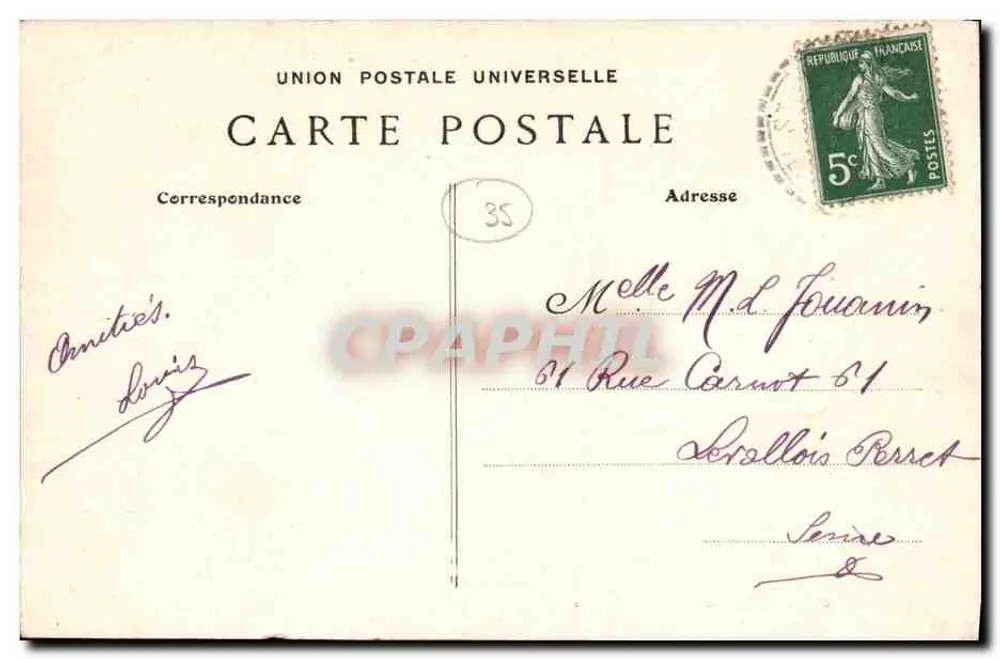Cancalé – Ansicht des Oyster-Sortierens – G.F. – n°4478 - Rückseite