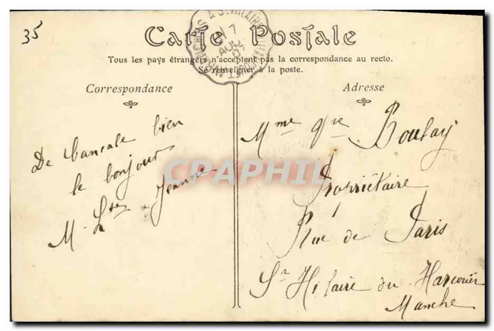 Cancale — La Houle, der Calvarienberg und die Kai — ND Phot, n° 342 - Rückseite