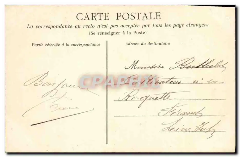 Caneale - Abfahrt der Straßenbahn — Côte d'Émeraude, Verlag Dubonnet, Nr. 724 - Rückseite