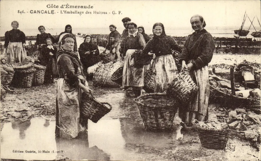 Côte d'Émeraude — Das Verpacken der Austern — G. F. — Edition Guérin, St-Malo (I.-et-V.) - Vorderseite