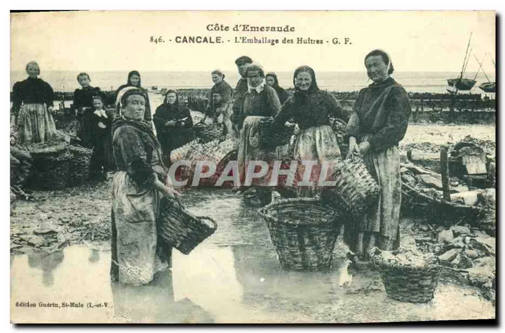 Cancale - Das Verpacken der Austern - G. F. - Edition Guérin, St-Malo (L.-et-V.) - Vorderseite
