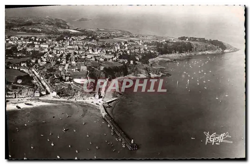 Cancale (Ille-et-Vilaine) — Luftbild des Hafens, der Stadt und der Strände von Port-Mer in Richtung Pointe du Grouin — Éditions GREFF, Nr. 497 - Vorderseite
