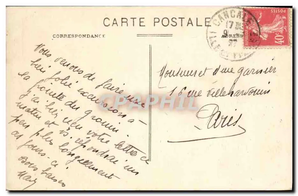Cancale - Die Pointe du Hock und die Porco-Tal — Verlag A. Lamire, Rennes, Nr. 209 - Rückseite