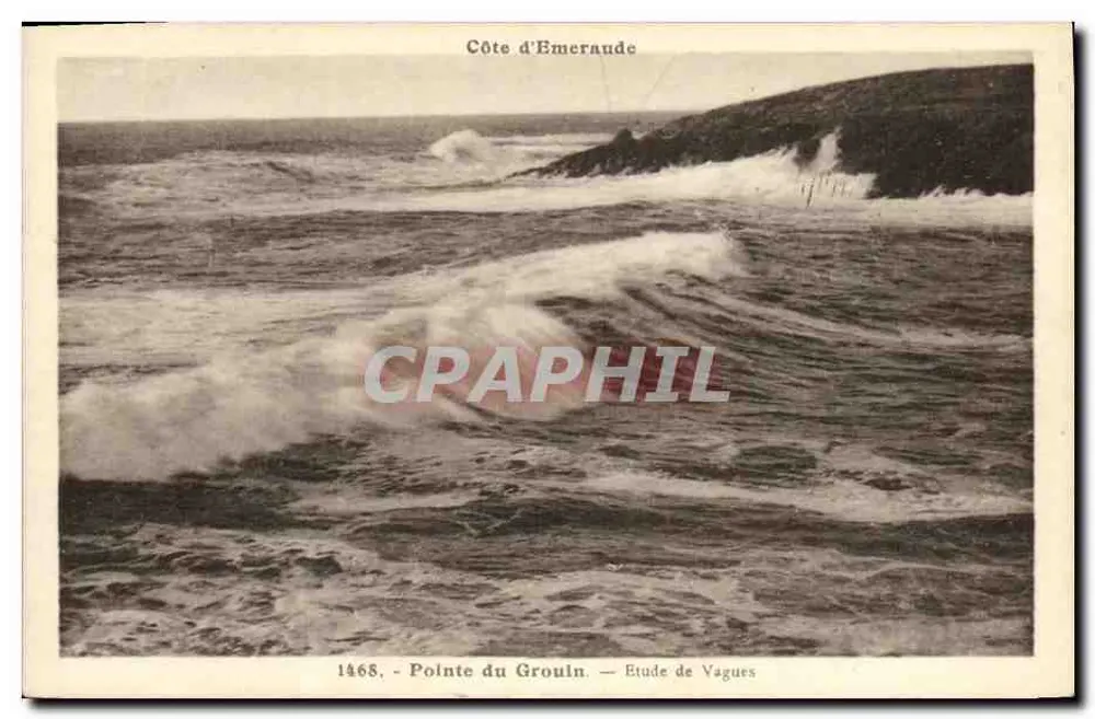 Pointe du Grouin — Côte d'Emeraude — Estudo de Ondas — Edição Chalet-Maris-Louise - Frente