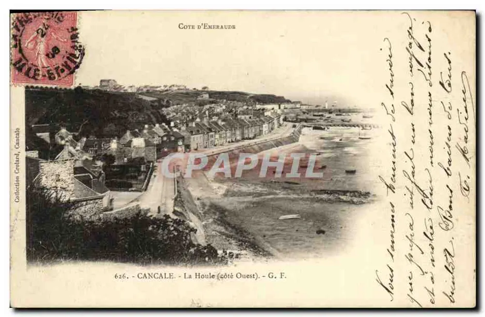 Cancale - La Houle (lado Oeste) — G. F. — Coleção Gréland, Cancale - Frente
