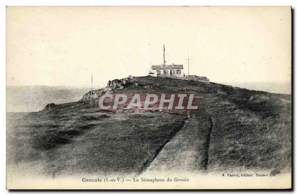 Cancale (Ille-et-Vilaine) — O Sémaphore do Grouin — A. Pacory, editor Rennes - Frente