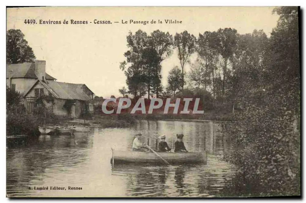 Um Rennes - Cesson - Der Übergang der Vilaine — Verlag A. Lamiré, Rennes, n°4499 - Vorderseite