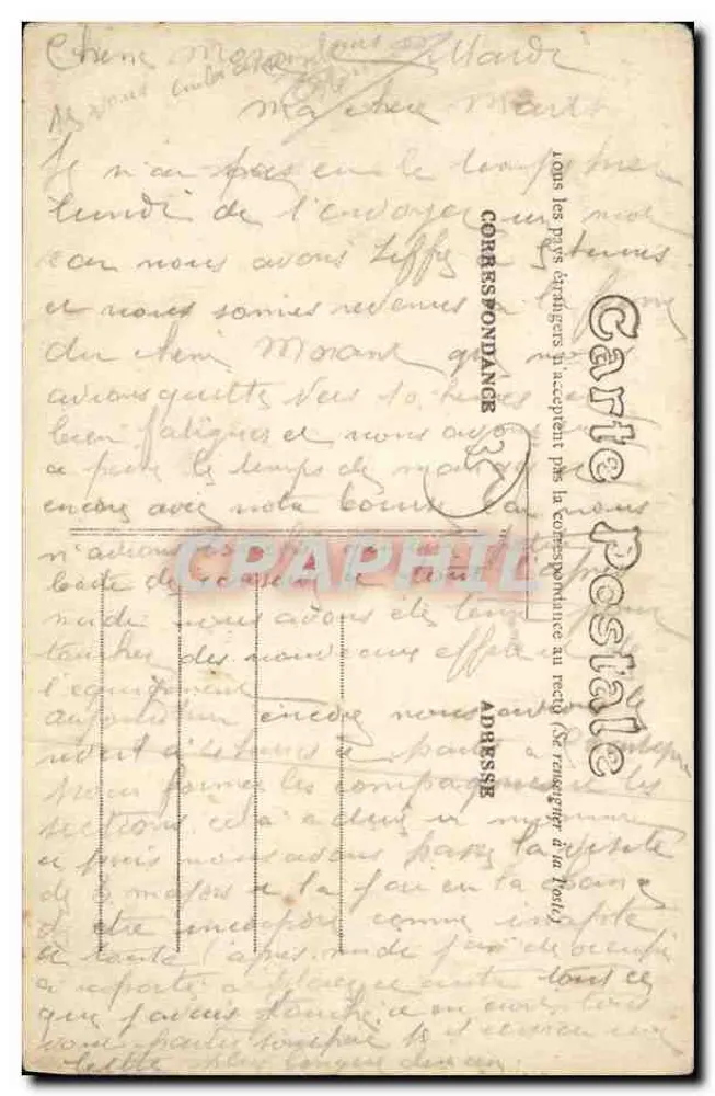 Chantepie (Ille-et-Vilaine) — Vista Geral — Estrada de Châteaugiron — E. Mary Rousselière, editor Rennes - Verso