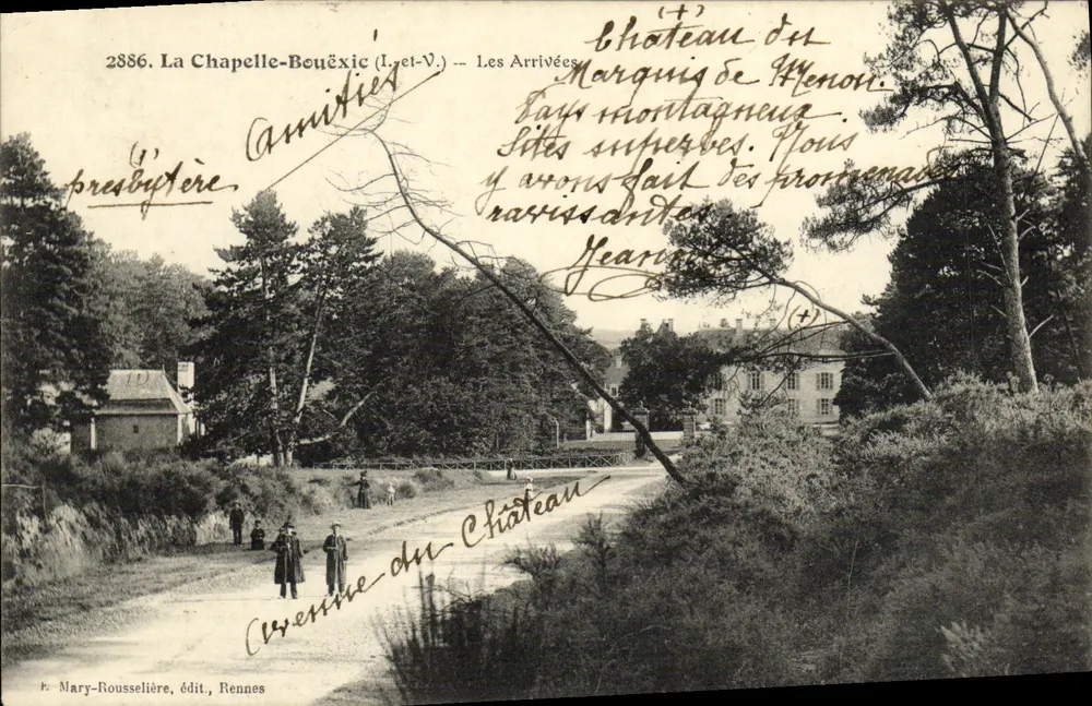 La Chapelle-Bouëxic (Ille-et-Vilaine) — As Chegadas — Castelo do Marquês de Henon — Avenida do Castelo — Editor Mary-Rousselière, Rennes - Frente