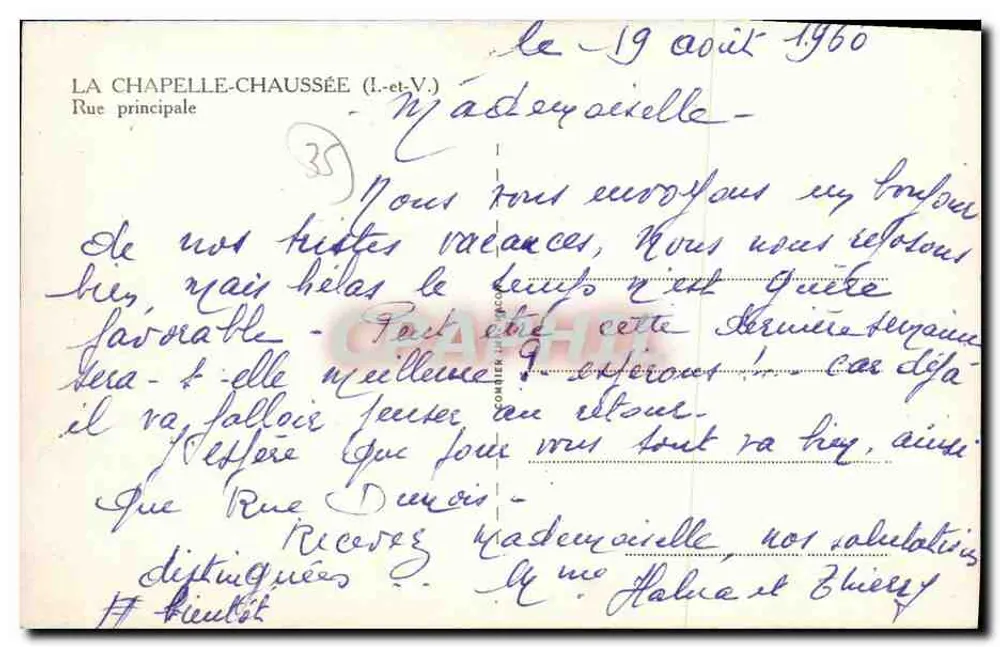 La Chapelle-Chaussée — Hauptstraße — Cimy - Rückseite