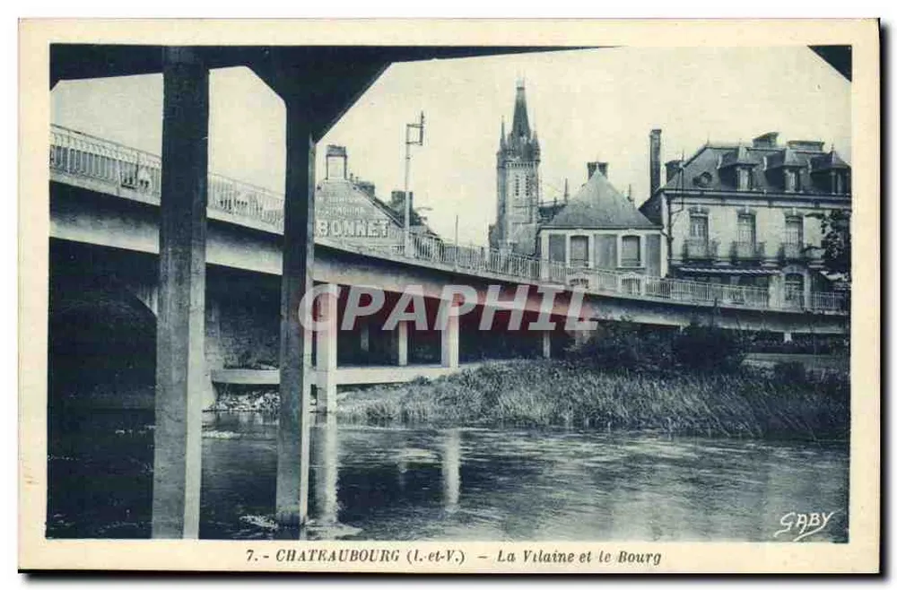 Châteaubourg (Ille-et-Vilaine) — La Vilaine und das Dorf — Saby - Vorderseite
