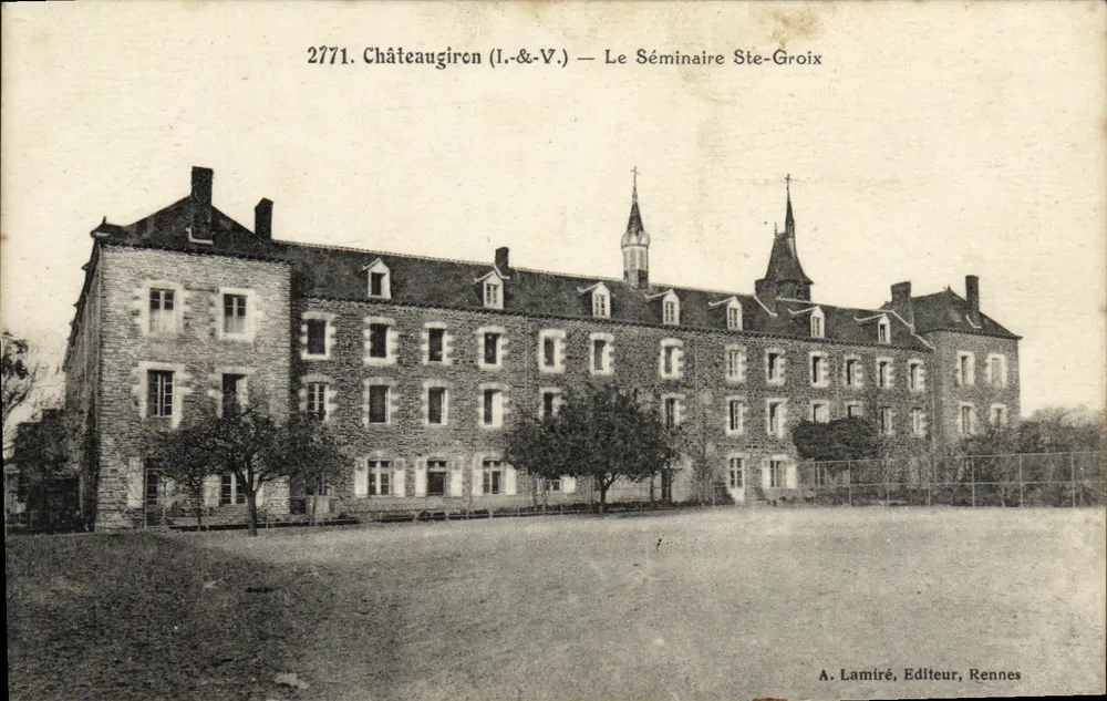 Châteaugiron (I.-&-V.) — Seminarium Ste-Groix — A. Lamiré, Wydawca, Rennes - Awers