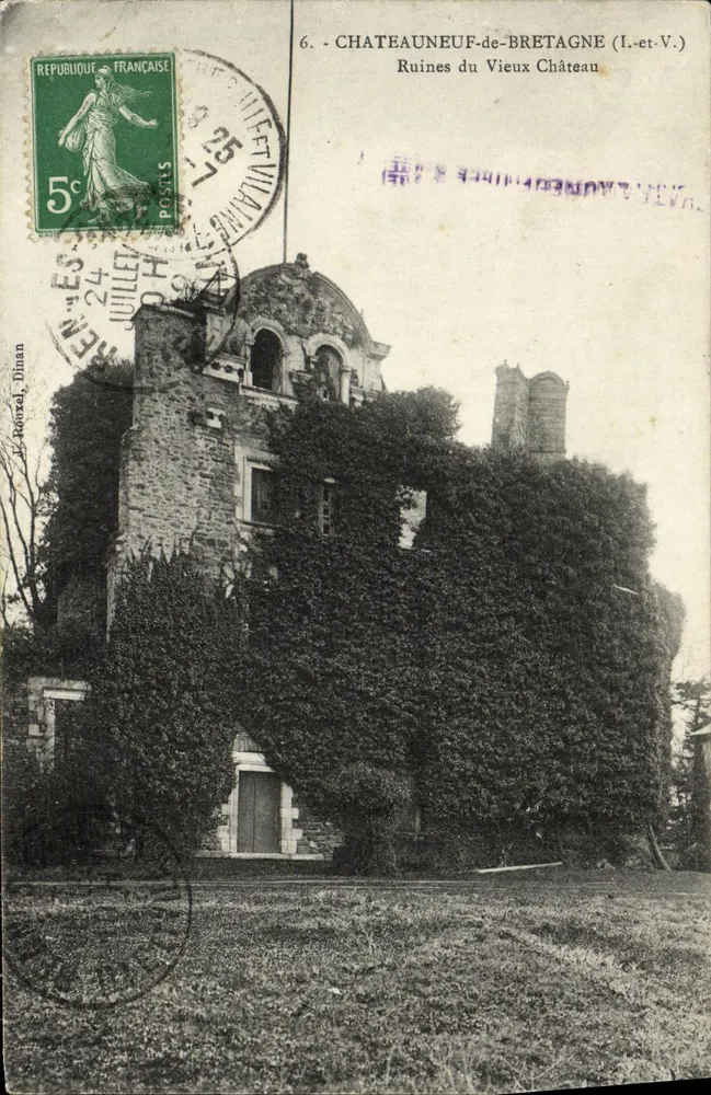 Châteauneuf-de-Bretagne — Ruinen des alten Schlosses — Verlag L. Bovard, Dinan - Vorderseite