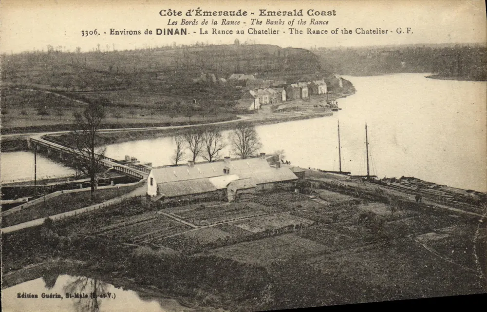 Côte d'Émeraude - Emerald Coast — Die Ufer der Rance bei Chatelier — Édition Guérin, St-Malo (Ille-et-Vilaine) — Nr. 3306 - Vorderseite
