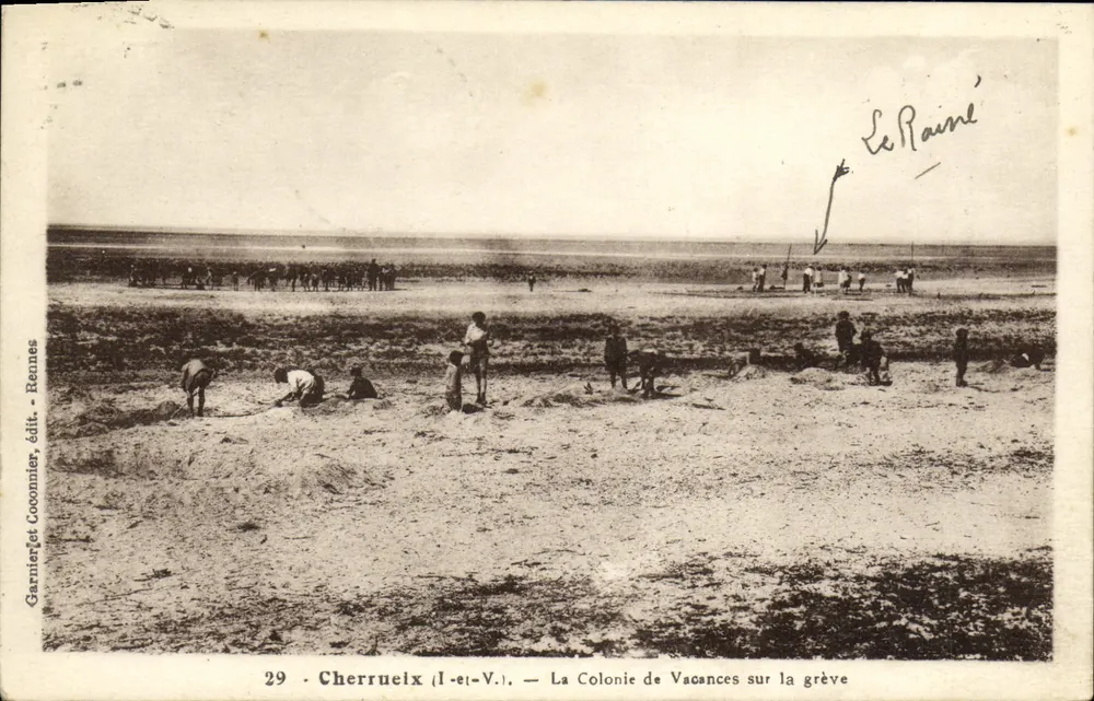 Cherrueix (Ille-et-Vilaine) — Die Ferienkolonie am Strand — Garnieret Coonnier, Verlag Rennes - Vorderseite