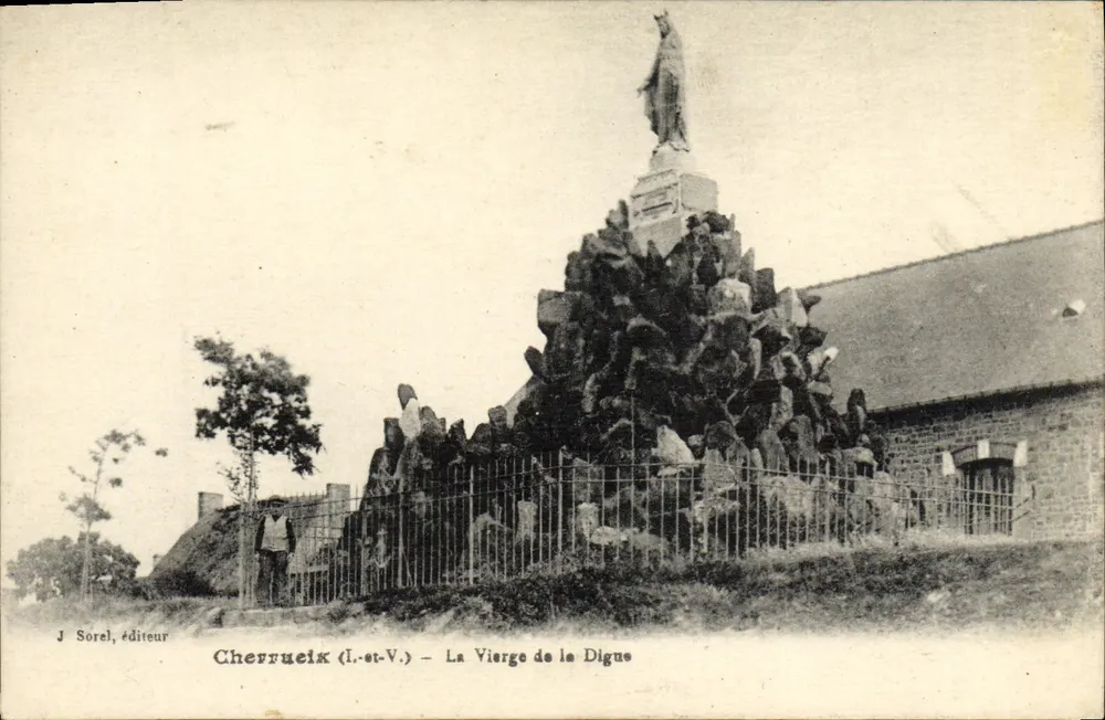 Cherrueix (I.-et-V.) — A Virgem da Digna — J. Sorel, editor - Frente