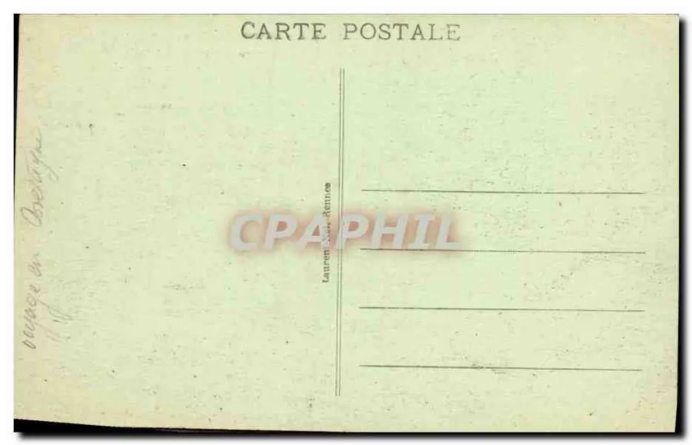 Combourg — O Castelo onde Chateaubriand passou parte de sua infância — editor Laurent & Cie, n° 3128 - Verso