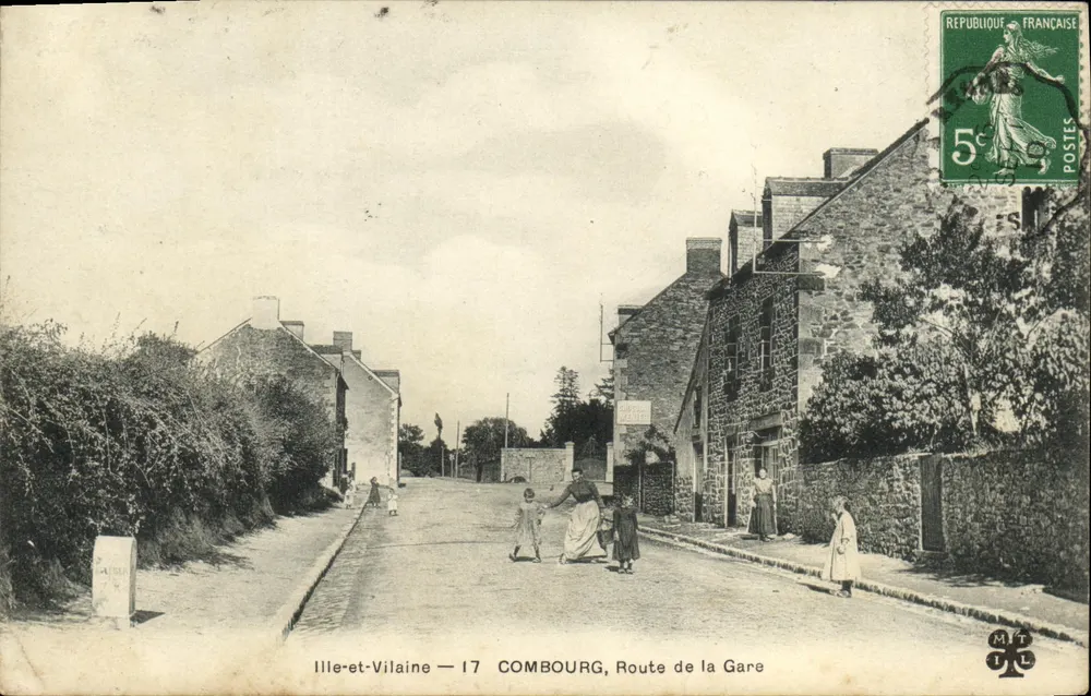 Combourg — Route de la Gare — editor Illie-et-Vilaine 17 - Frente
