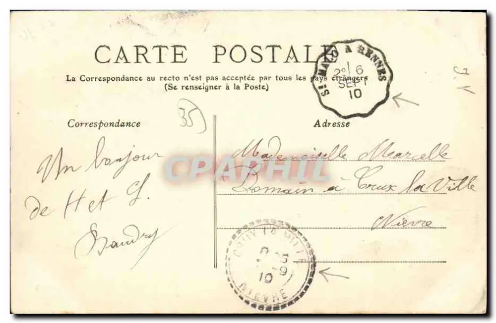 Combourg — Route de la Gare — editor Illie-et-Vilaine 17 - Verso