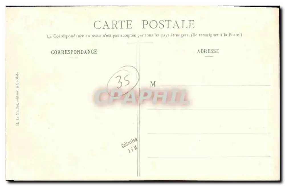 Combourg — Zamek — HLM, nr 162 - Rewers