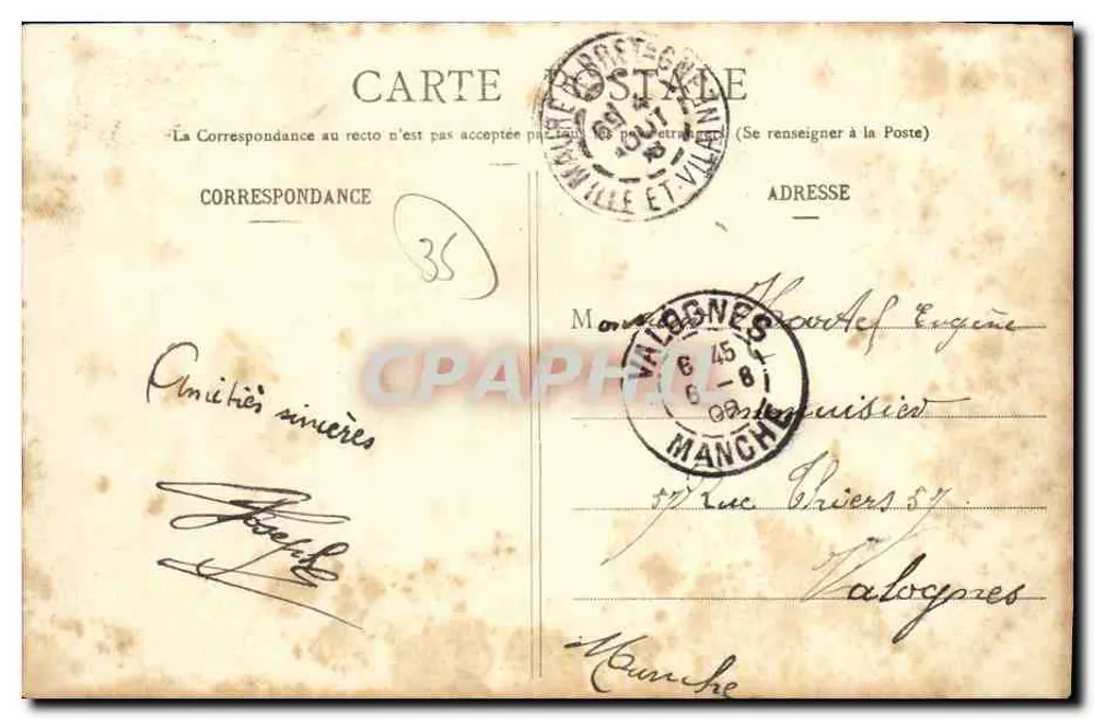 Le Cormier (Bovel, I.-et-V.) — castelo com telhados de ardósia e persianas pretas — Lelièvre, editor, Guer - Verso