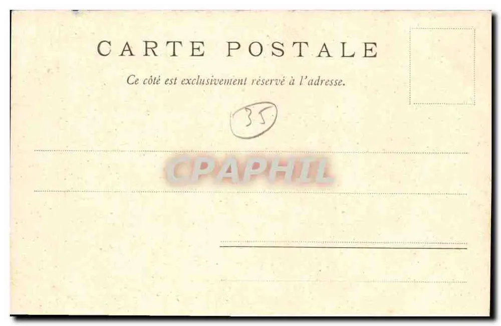 Dinard - A Praia — vista da praia com cabines e passeantes — editor não identificado, número de série não visível - Verso