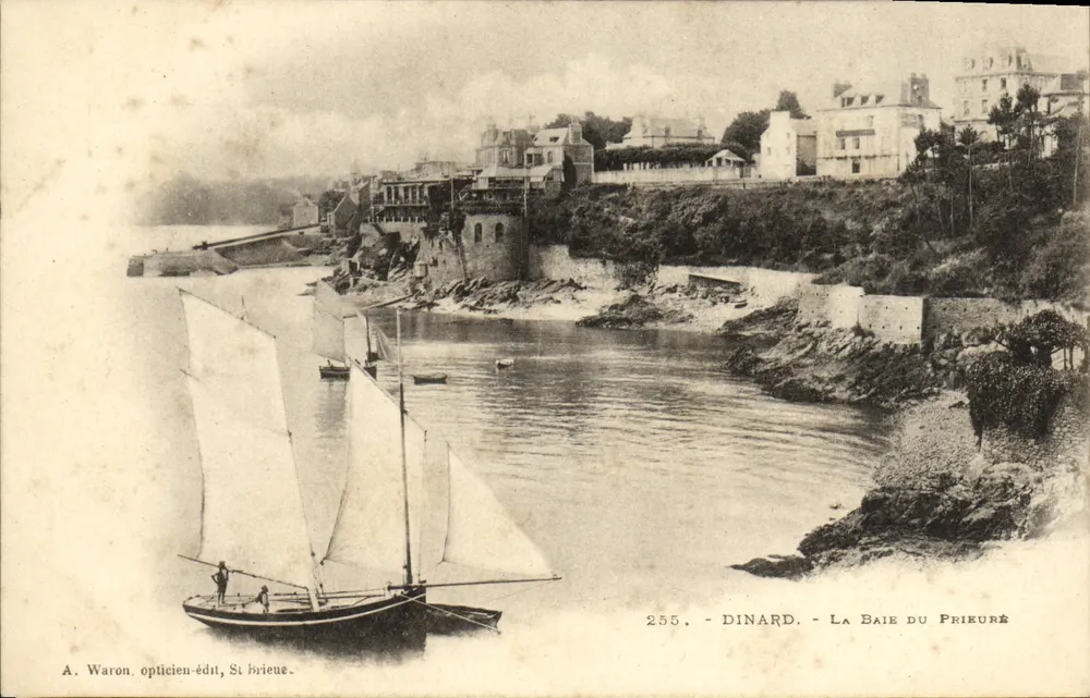 Dinard - A Baía do Priorado — A. Waron, óptico-editor, St Brieuc, n°255 - Frente