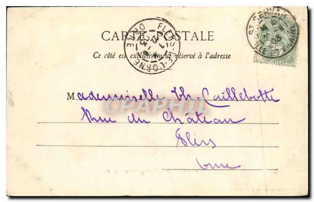 Dinard — A Chegada do Barco — G. F. — Coleção Germain fils, St-Malo - Verso