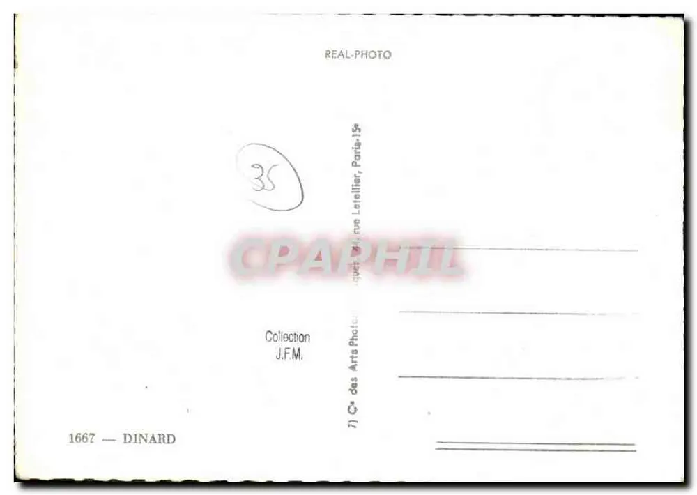 Dinard — Carta postal panorâmica com mapa da cidade — editor Real-Photo - Verso