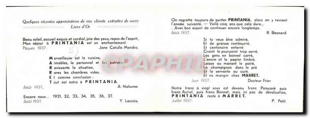 Dinard — Terrasa Hotelu Printania — J.M. wydawca - Rewers