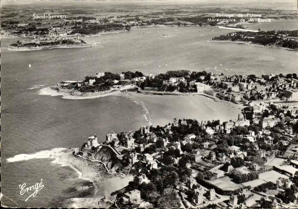 Saint-Servan — Barragem da Usina Marémotriz da Rance — Editor Emgé, n° C.A. 108 - Frente