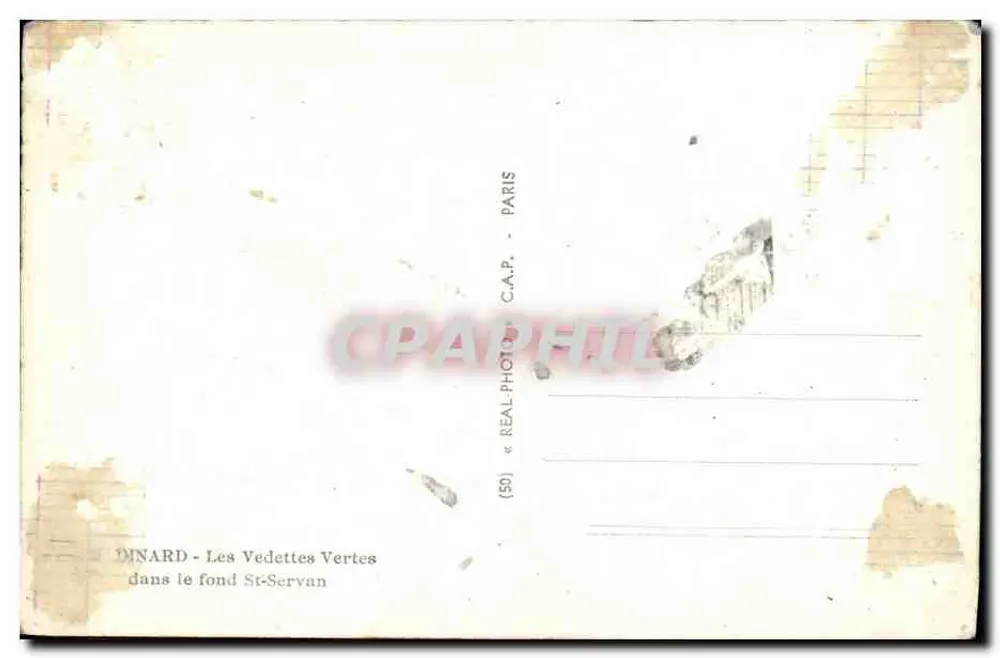 Dinard - As Vedetas Verdes no fundo St-Servan — C.A.P. (50) - Verso