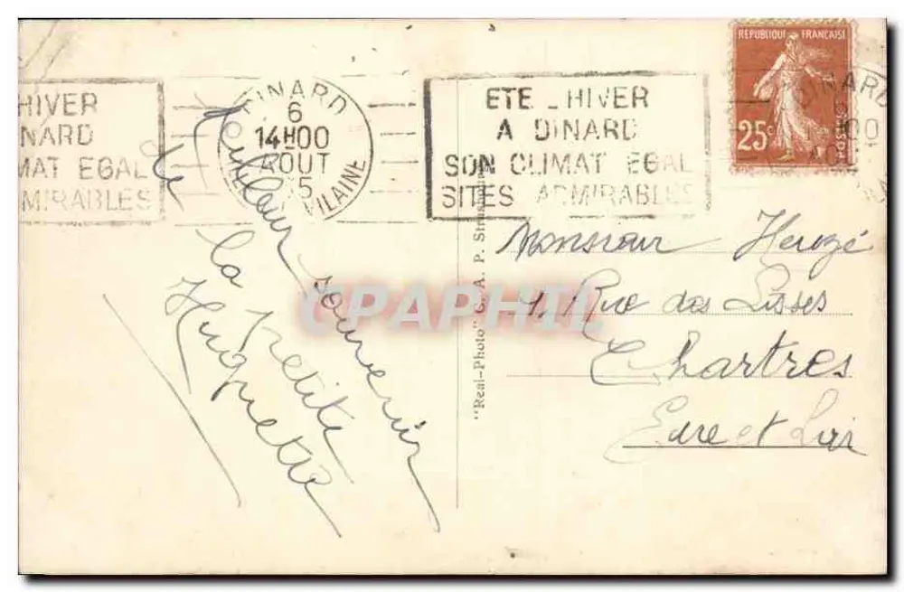 Dinard — A Piscina e a Praia da Ecluse — C.A.S. n°96 - Verso